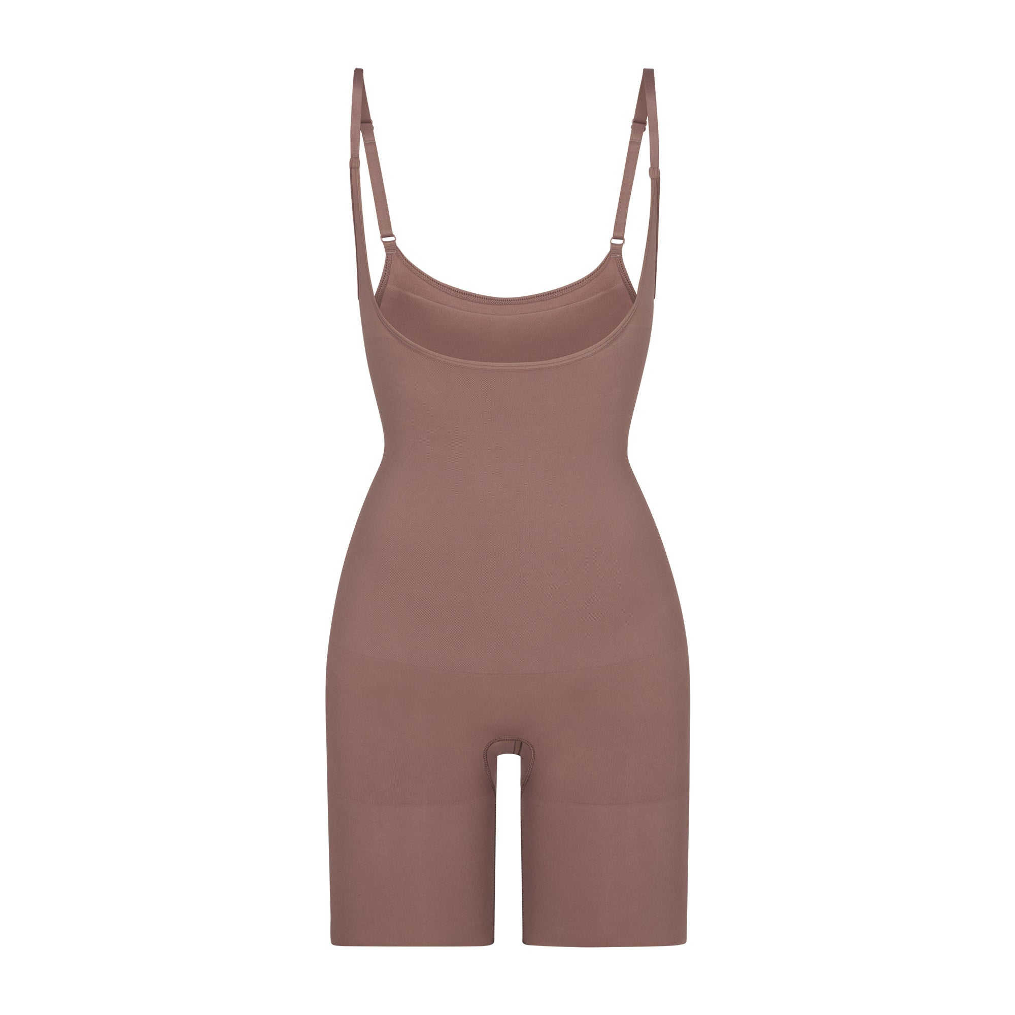 BUTT ENHANCING OPEN BUST BODYSUIT | UMBER