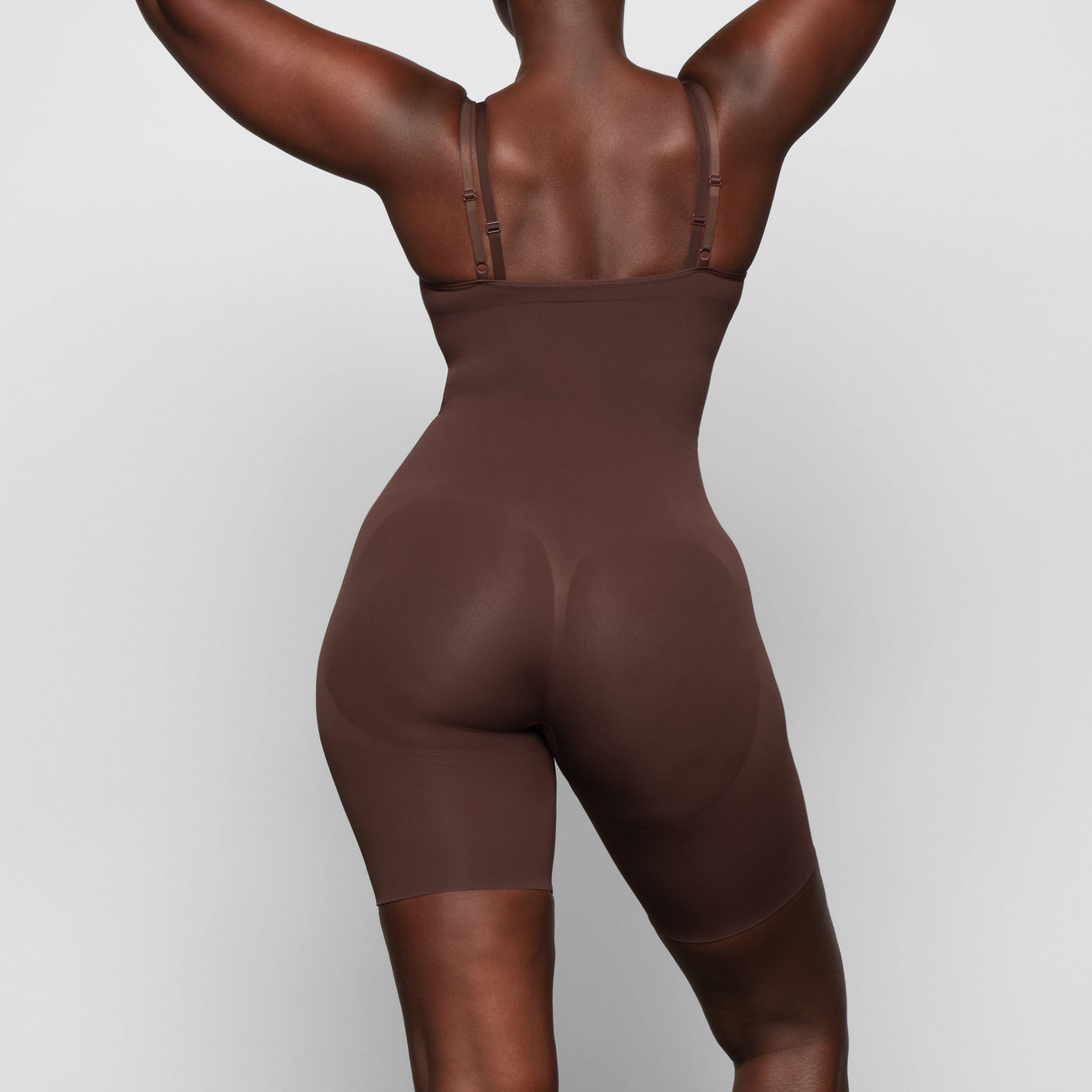 Skims Womens Cocoa Butt-enhancing Open-bust Stretch-woven Body