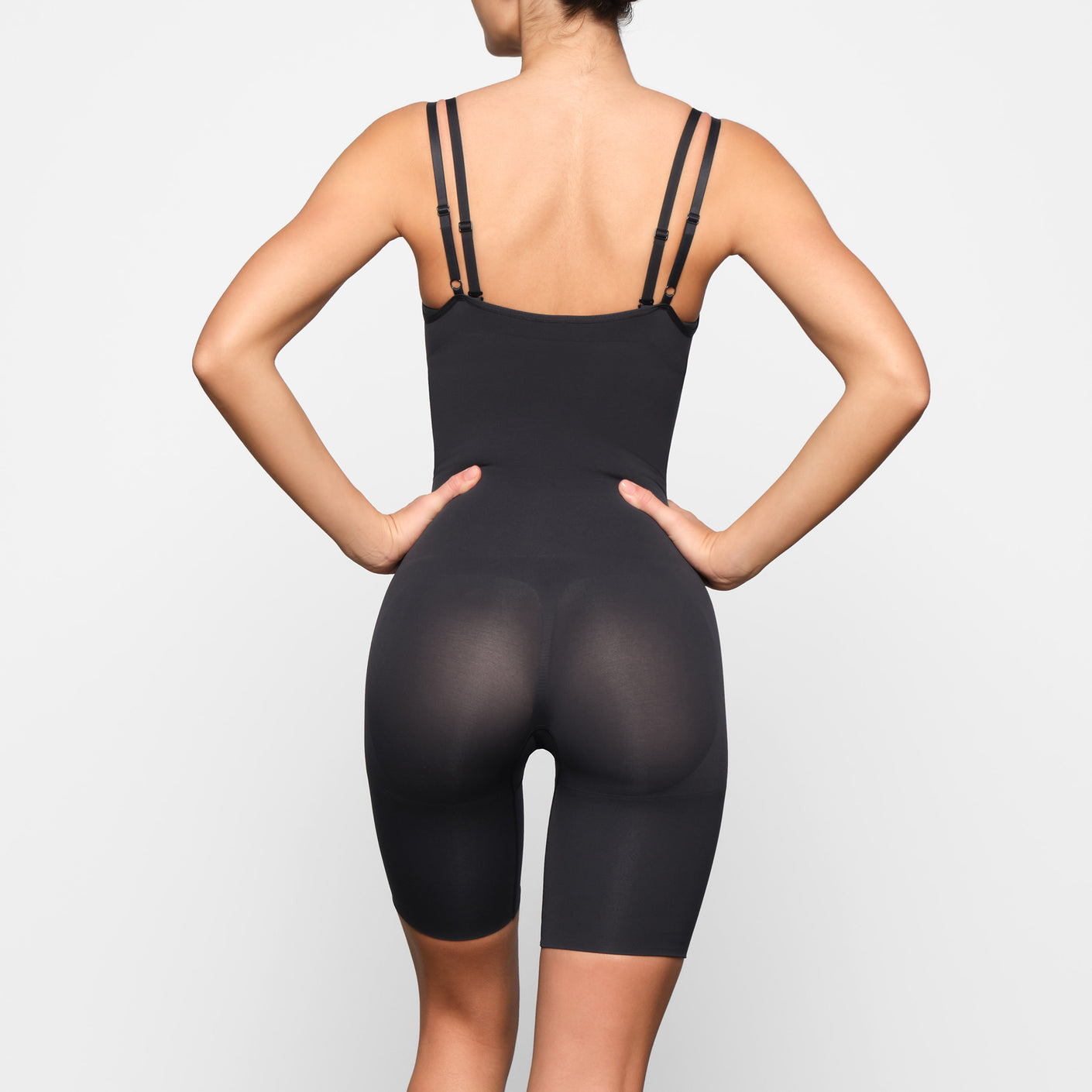 BUTT ENHANCING OPEN BUST BODYSUIT | CLAY