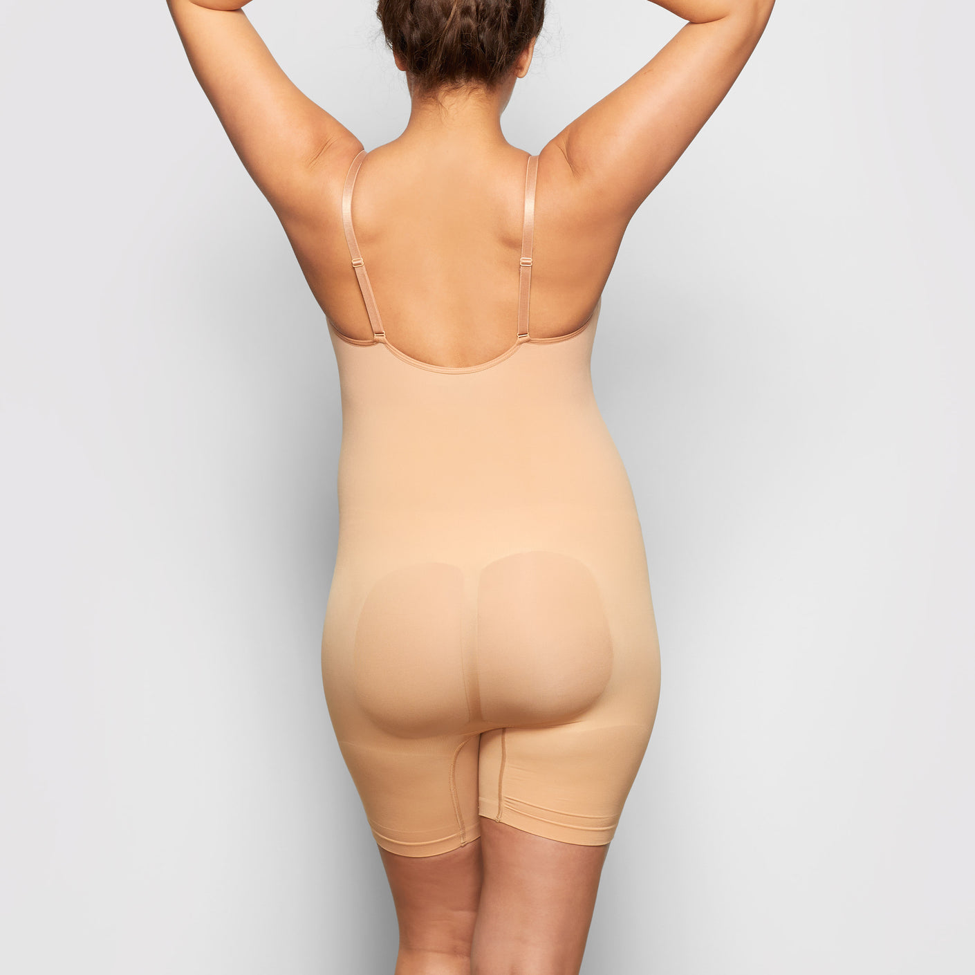 SKIMS SEAMLESS SCULPT MID THIGH LOW BACK BODYSUIT SHAPEWEAR OCHRE SIZE  LARGE XL