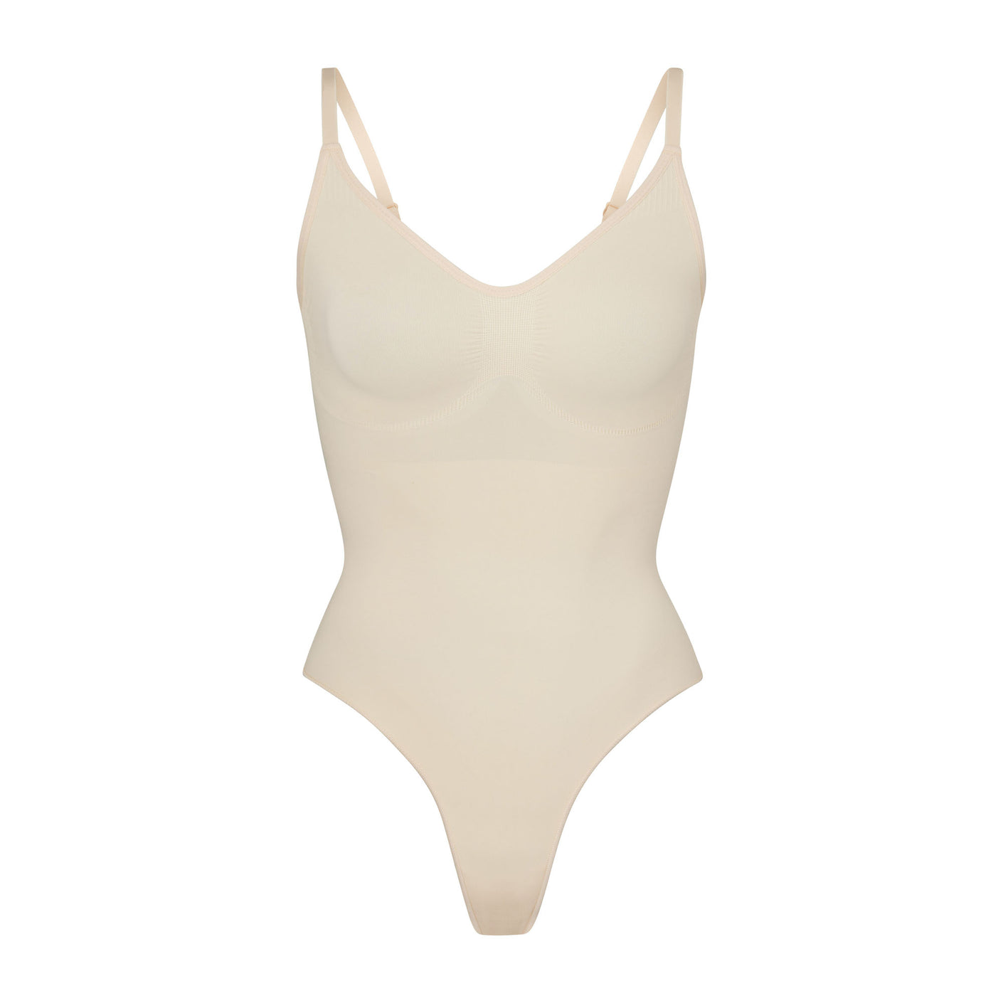 Skims Seamless Sculpt Petite Thong Bodysuit In Stock Availability and
