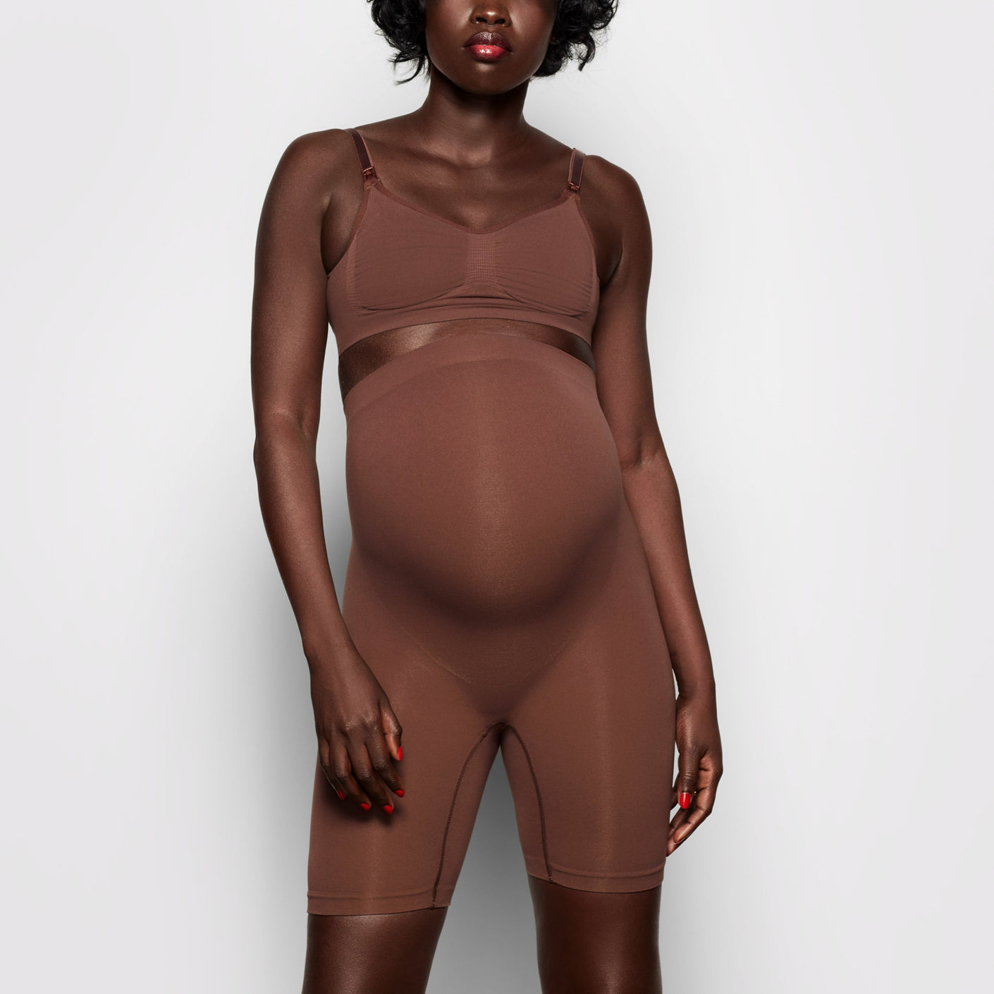 Women's Seamless Maternity Shapewear For Es. Mid-thighs Pregnancy  Underwear. S-2xl-2