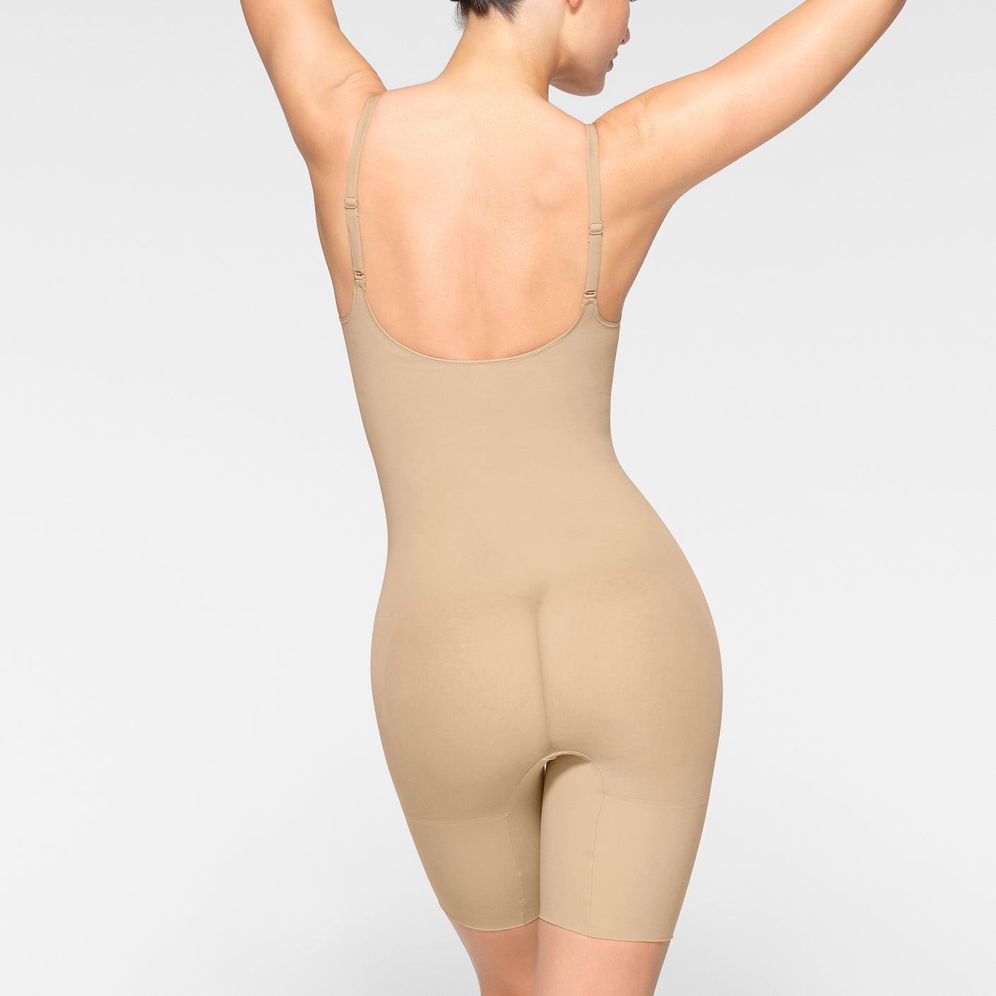 Track Everyday Sculpt Mid Thigh Bodysuit - Cocoa - XXS at Skims