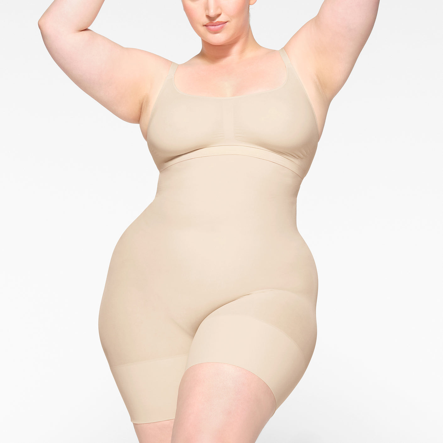 Open-bust style soft and smooth fabric high waist slimming body shaper
