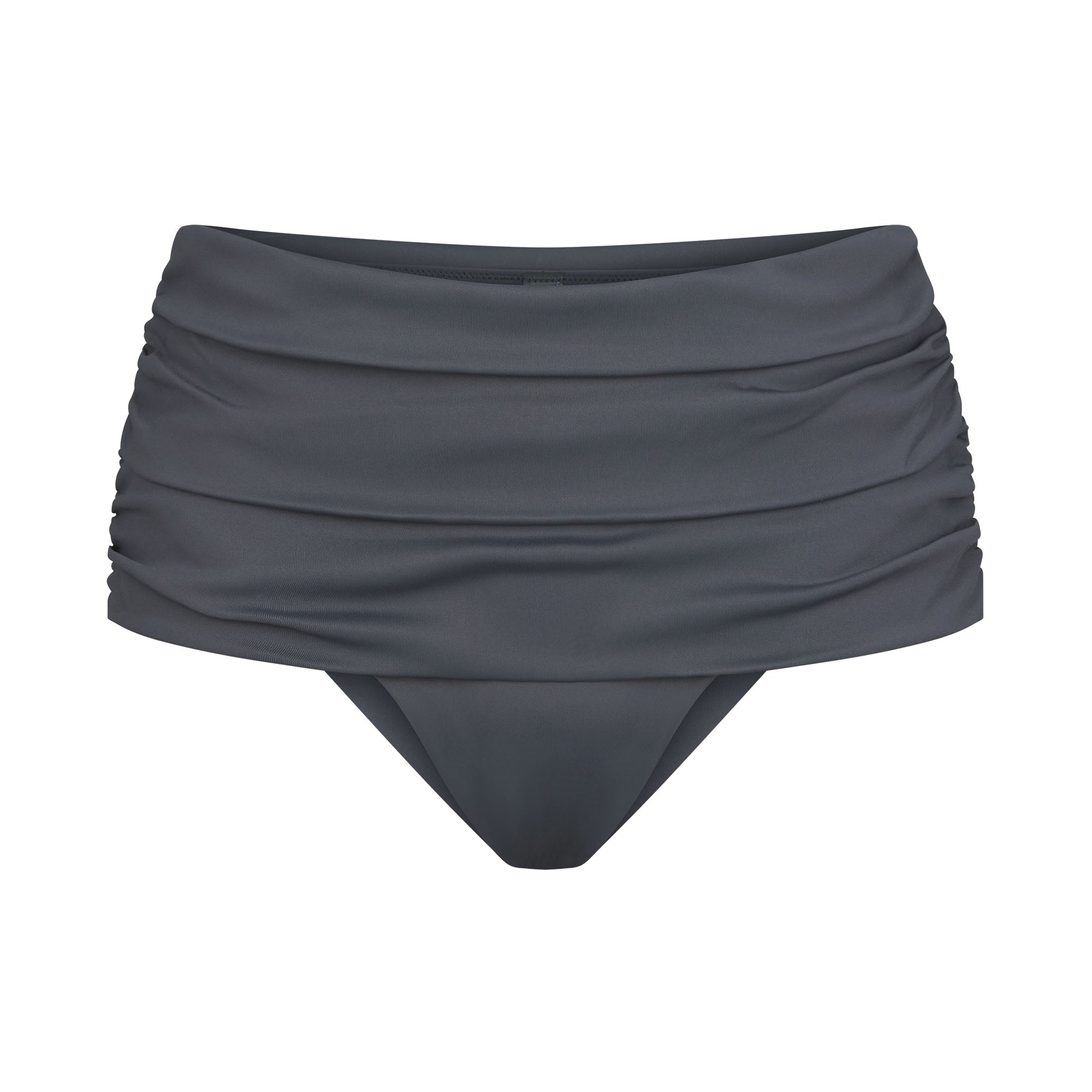 SHAPING SWIM FOLDOVER BIKINI BOTTOM | GUNMETAL - SHAPING SWIM FOLDOVER ...