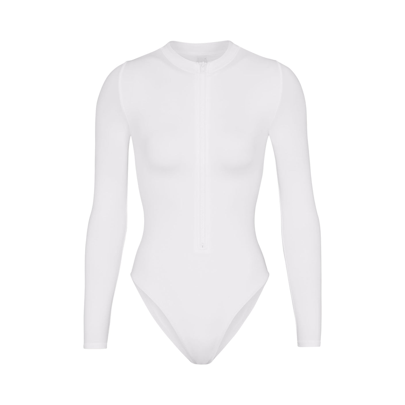 Swim Zip Front Long Sleeve One Piece - Marble | SKIMS