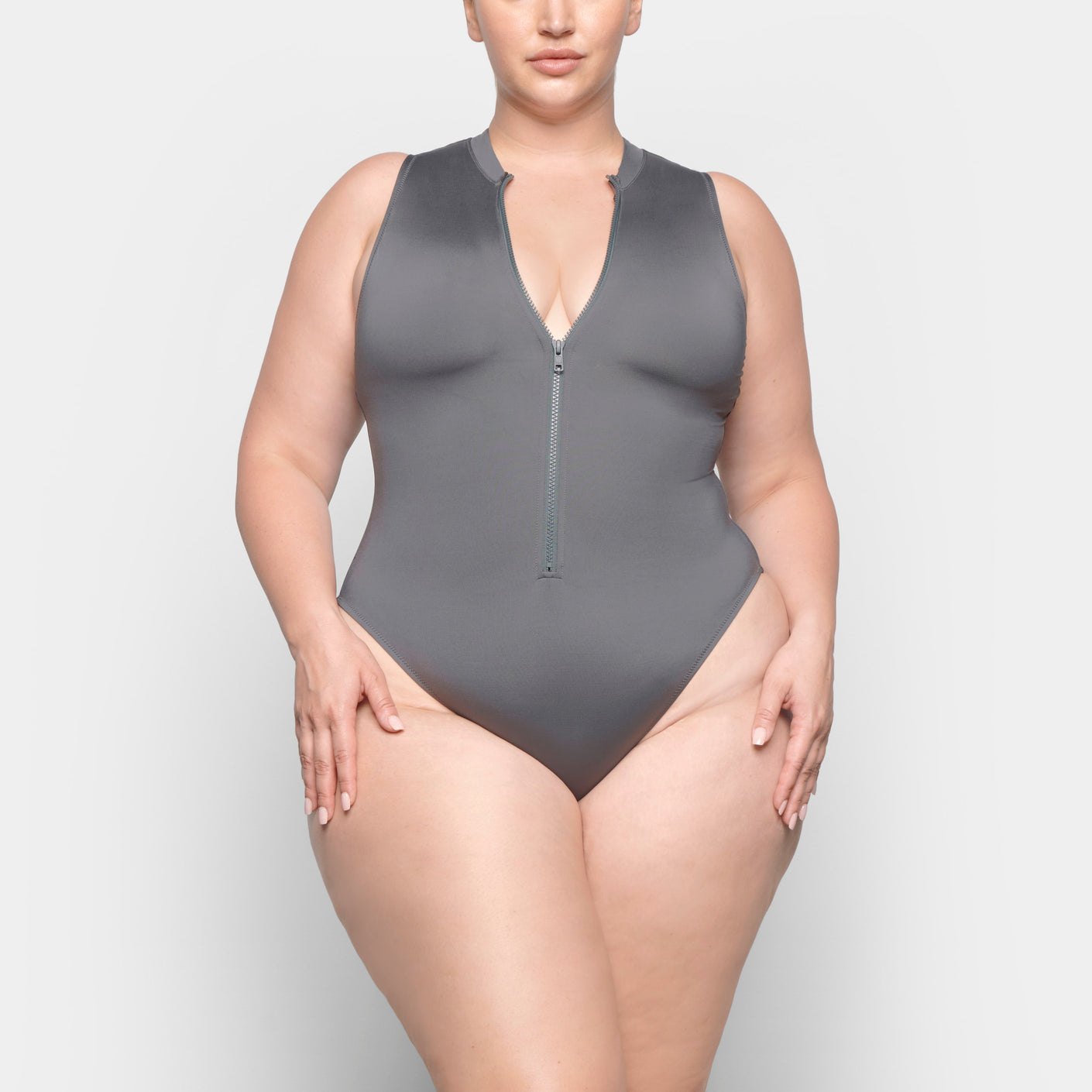 One-piece swimsuit Skims Silver size XL International in Polyester