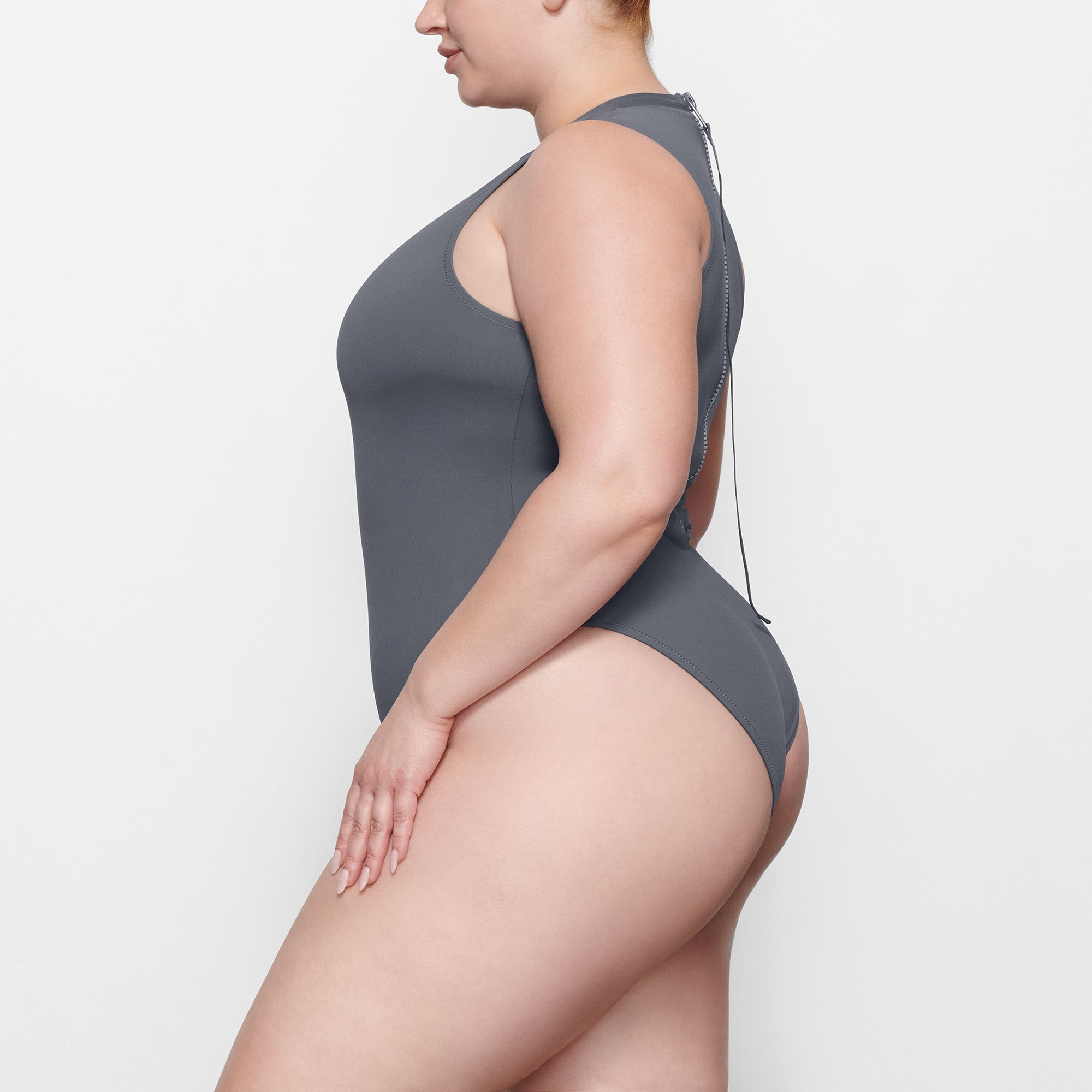 Swim Sleeveless One Piece - Gunmetal | SKIMS