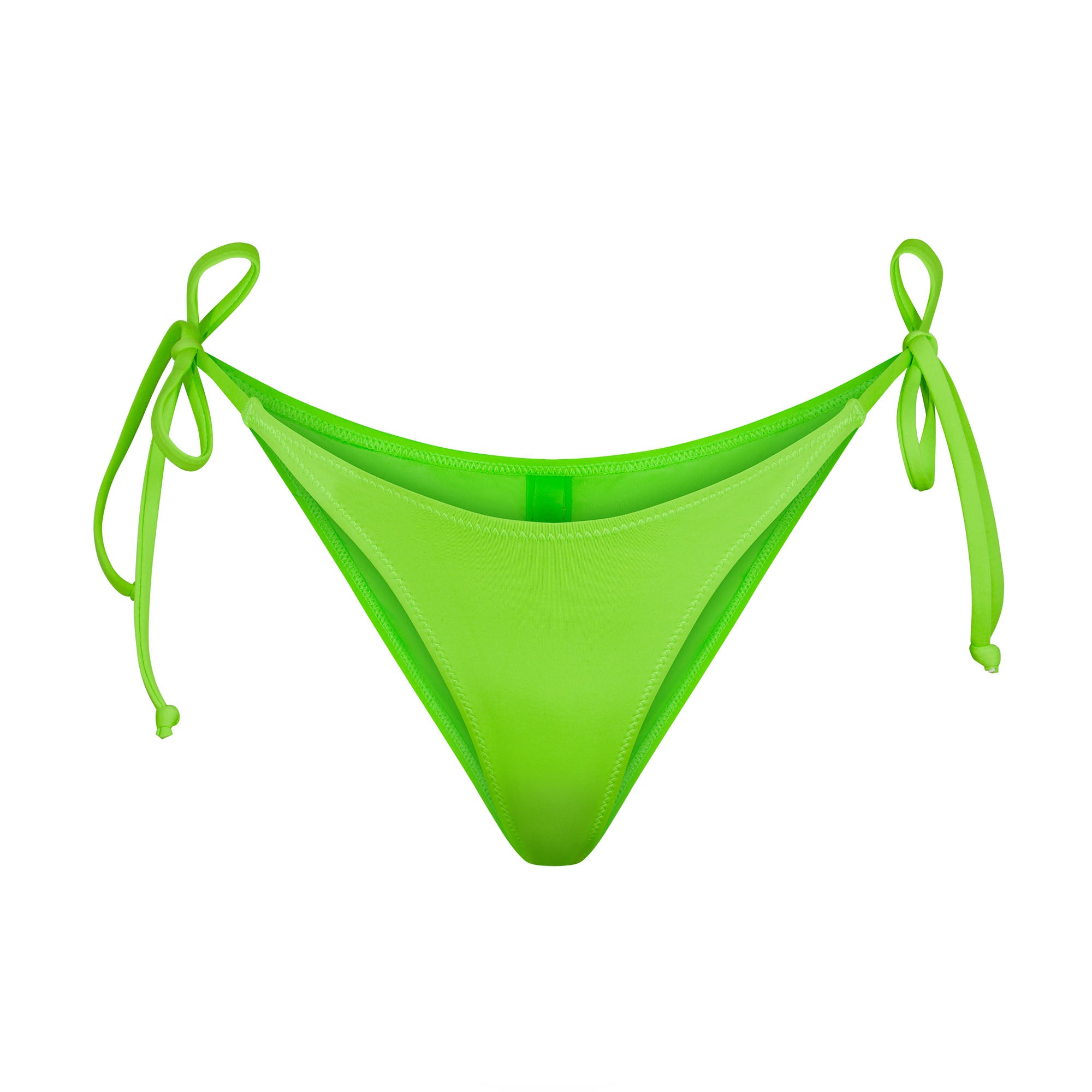 SIGNATURE SWIM DIPPED TIE BOTTOMS | NEON GREEN