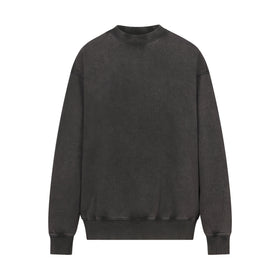 BOYFRIEND FLEECE CREWNECK PULLOVER | ONYX