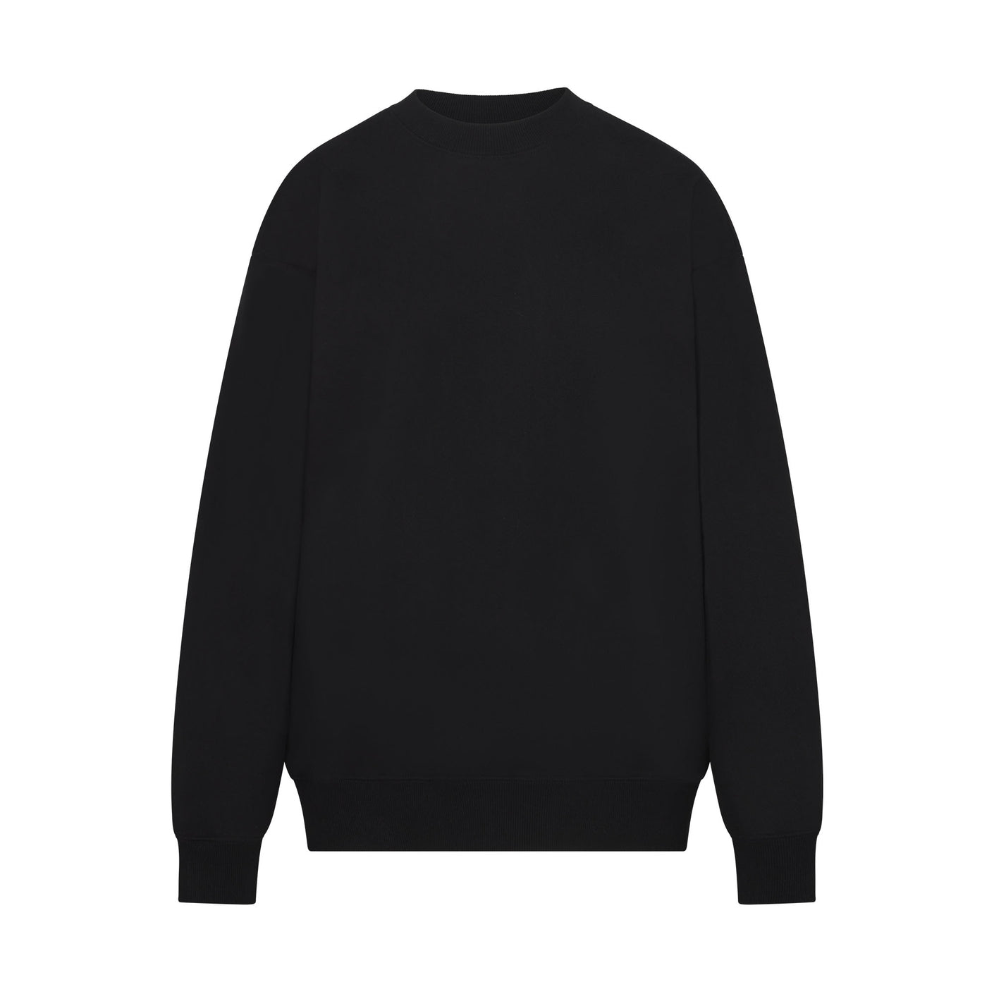 Boyfriend Fleece Crew Neck Pullover - Onyx | SKIMS