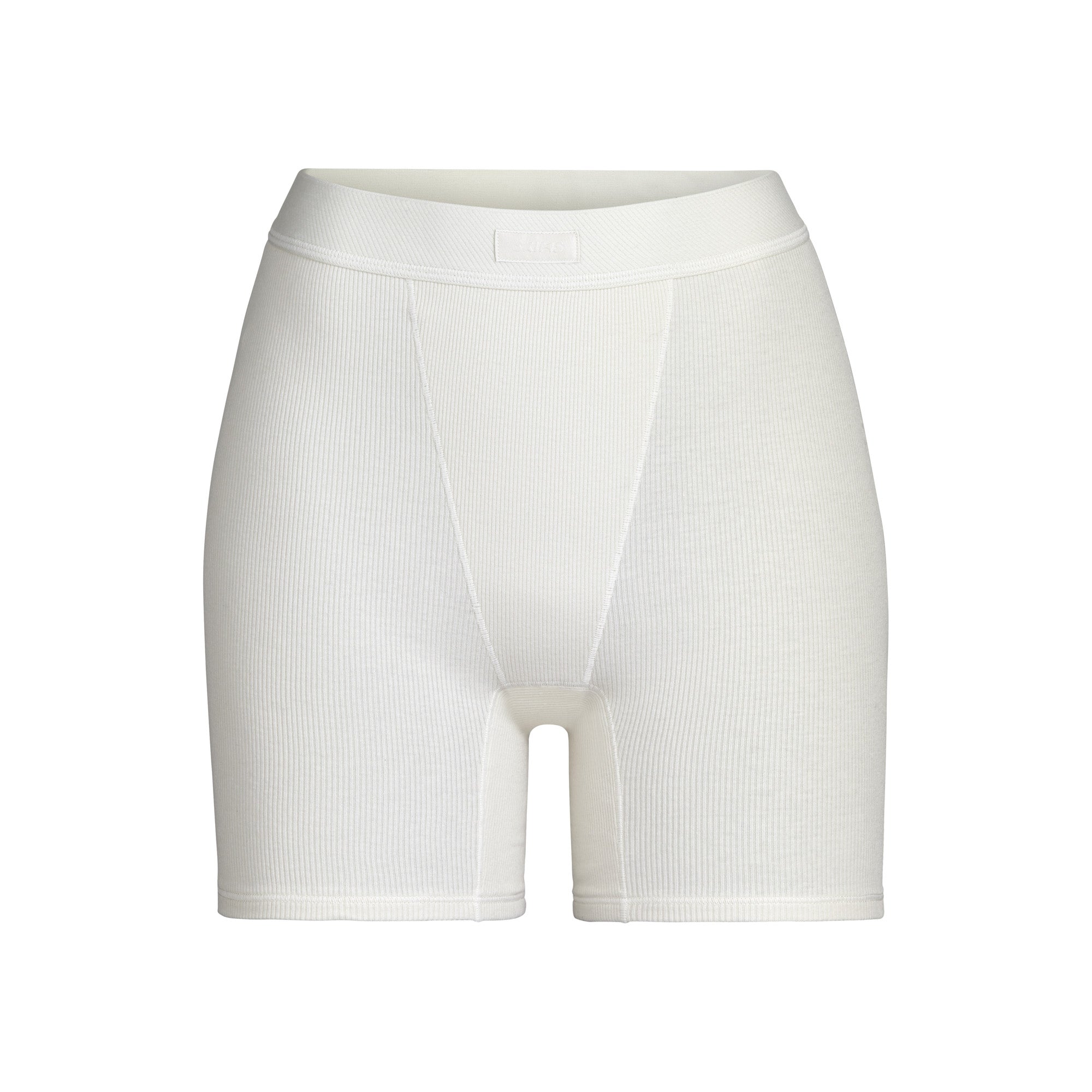 COTTON RIB BOXER | BONE