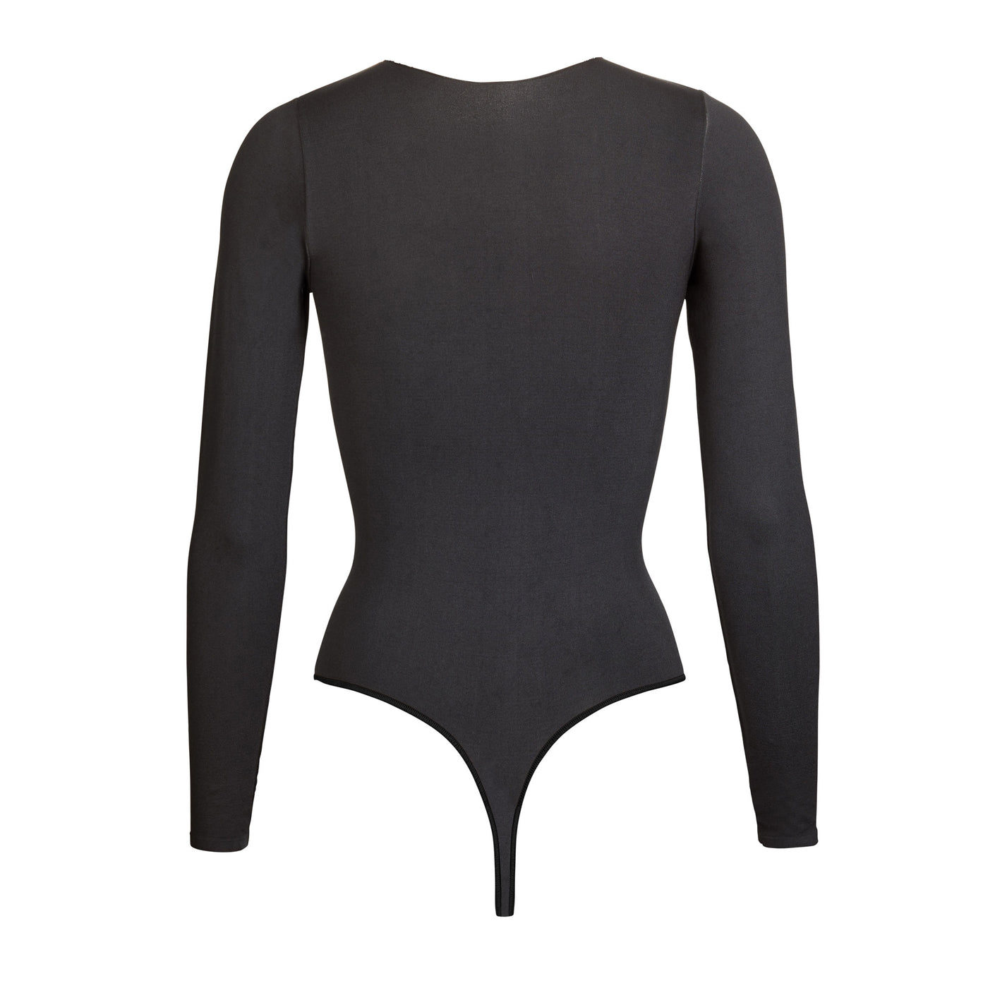 ESSENTIAL CREW NECK LONG SLEEVE BODYSUIT | ONYX