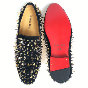 red prom shoes with spikes