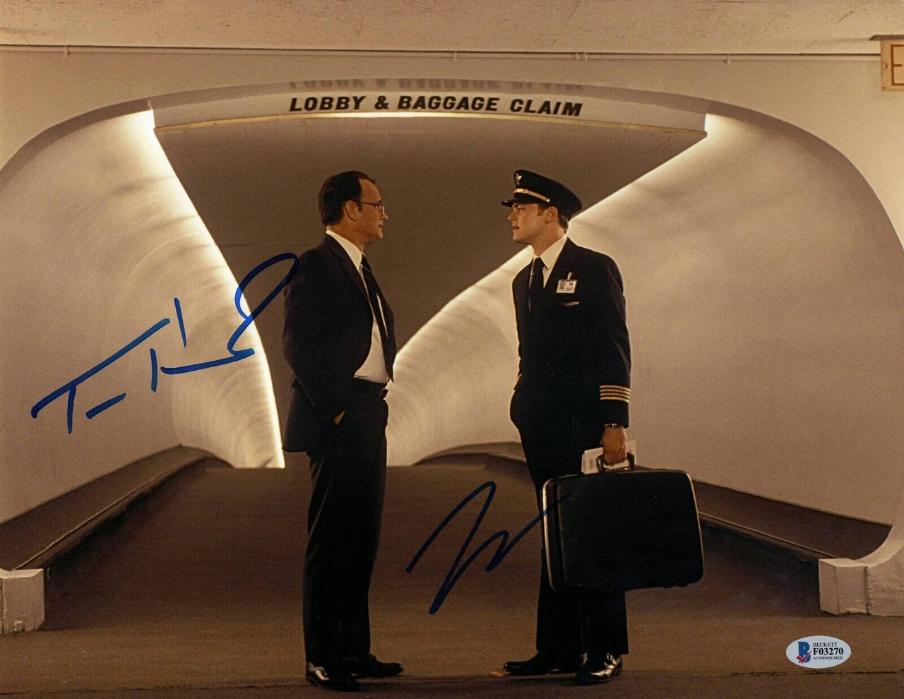 HWC Trading Catch Me If You Can Movie Poster Leonardo DiCaprio  Tom Hanks Signed 16 x 12 inch Framed Gift Printed Autograph Film Print  Photo Picture Display - 16 x 12