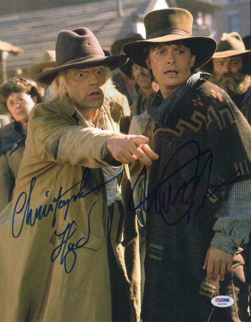 Michael J. Fox Autograph Back to The Future Collage 23x27 PSA/DNA  Authentication - New England Picture