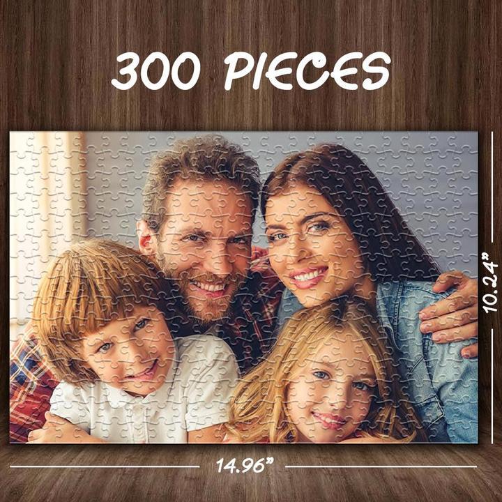 Custom Photo Jigsaw Puzzle Unique Father's Day Gift from Kids Best Indoor Gifts  35 -1000 Pieces Family Portrait