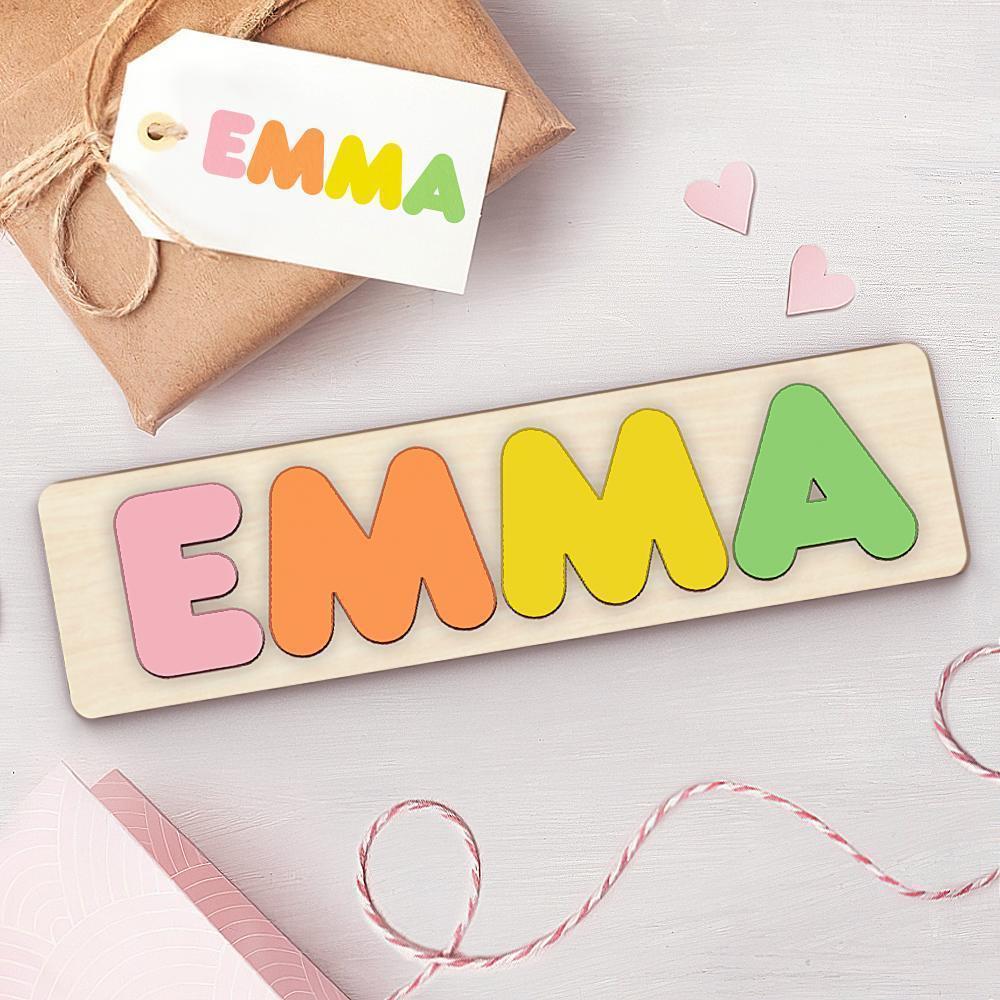 Custom Name Puzzle Wooden Toy Custom Your Name Gifts for Baby Girl 1st Birthday Gift