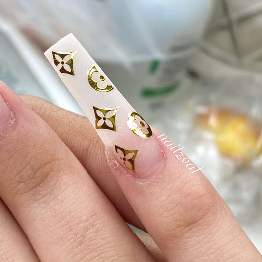 LV nail sticker now available @wizz_beauty_point