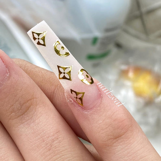 LV Stickers (Black/White/Gold) – The Nail Vault