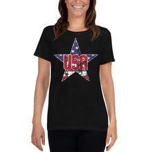 US Women’s Soccer Jersey Style Shirt USA - Black / S - Women’s Jersey Style Shirts
