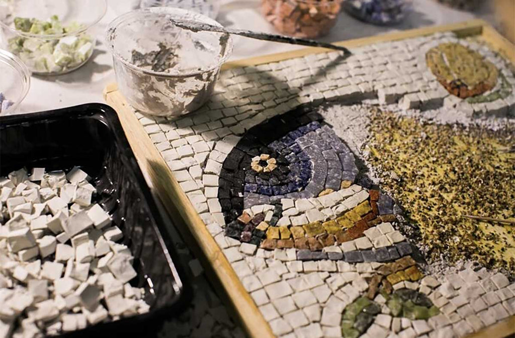 mosaico pesce lisca asaroton