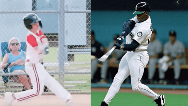 Ken Griffey Jr contact tommy morrissey contact baseball swing
