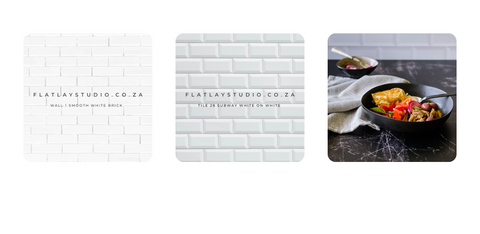 White subway tile perfect for food photo backdrop