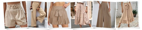 Summer Neutral Womens Apparel Bottoms Khaki Beige Tan Mocha