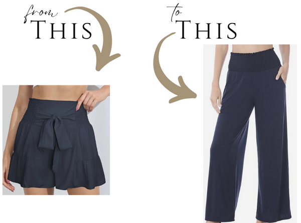 Transition your fashion from summer to fall - go from shorts to pants