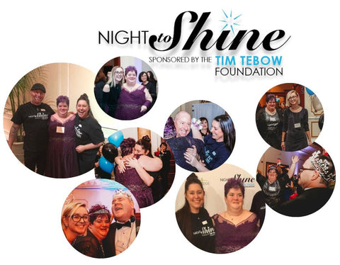 derbecca at Night to Shine a Tim Tebow Foundation Annual Event for adults with disabilities