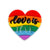 Love is Love Rainbow Heart Pride Silicone Focal Bead