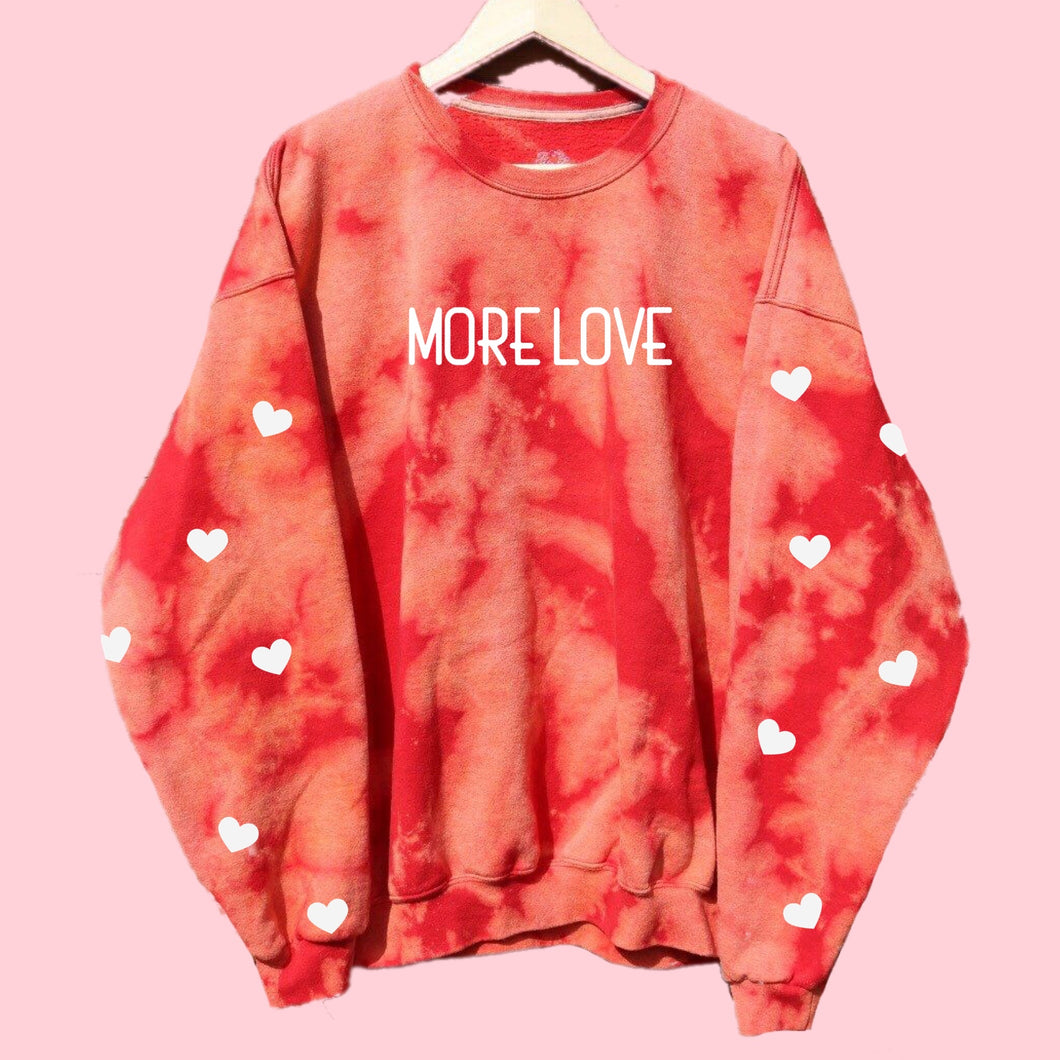 More Love acid washed crew