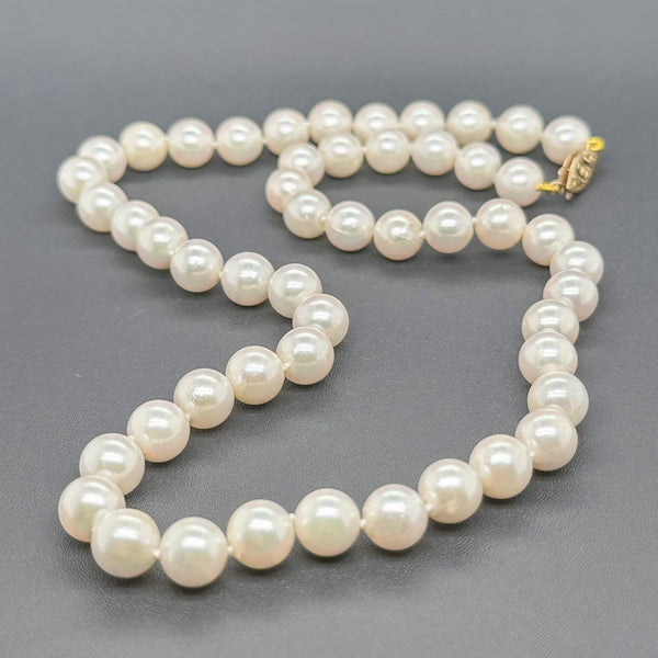 Estate 14K Y Gold 6.5-7mm Akoya Pearl 16