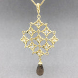 Estate David Yurman 18K Y Gold 1.87ct Smoky Quartz & 0.27cttw G-H/VS2 Diamond Quatrefoil Pendant - Walter Bauman Jewelers