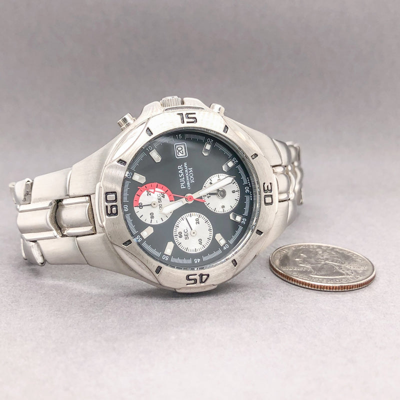 Estate Men's Pulsar Chronograph 100M Watch YM92-X013 – Walter Bauman  Jewelers