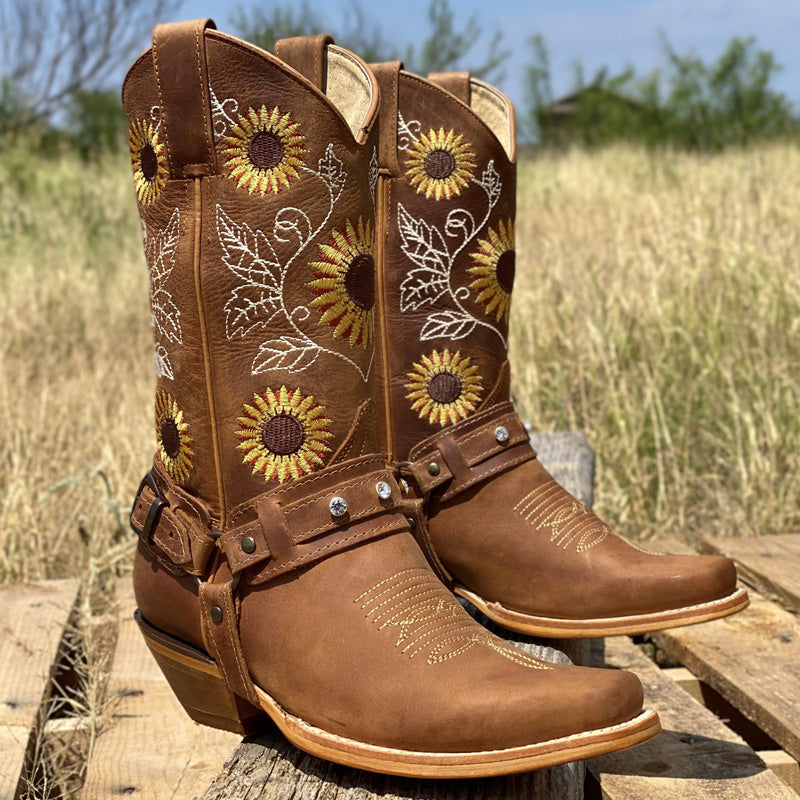 sunflower western boots