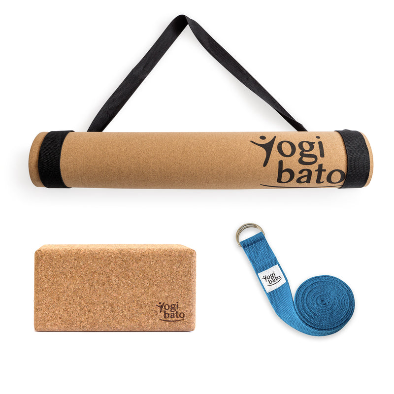 yoga mat block and strap