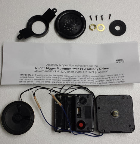 Quartz clock Movements. Battery operated clock motors Norkro Clock 