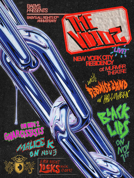The Voidz NYC Residency at Murmrr Theatre with Promiseland on Halloween, Black Lips on Nov 1, Gnarcissists on Nov 2, and Malice K on Nov 3 with Licks kicking it off every night