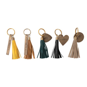 Leather Tassel Key Chain - Lit Decor and Gift