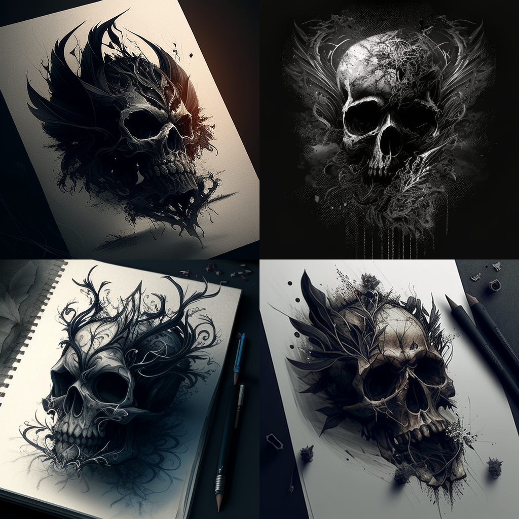 Tatouages tête de mort DESSIN