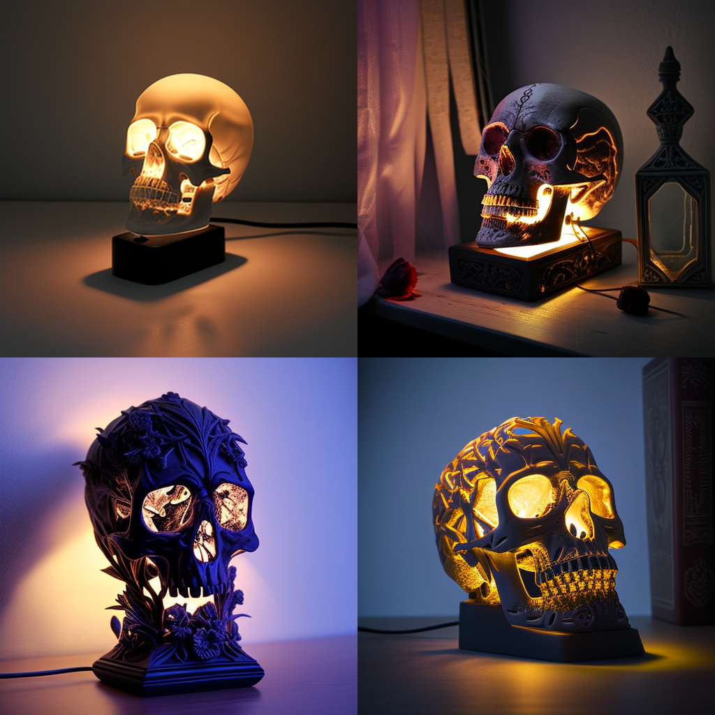 LAMPES TÊTE DE MORT