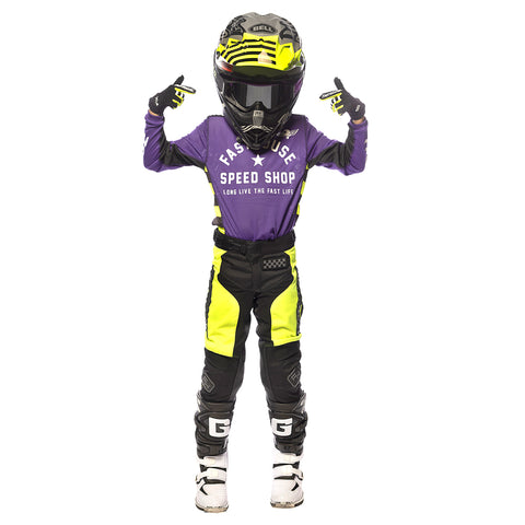 Fasthouse Grindhouse Rufio Youth Jersey - Black/Purple YMD