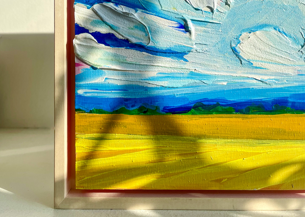 A small prairie painting in soft light