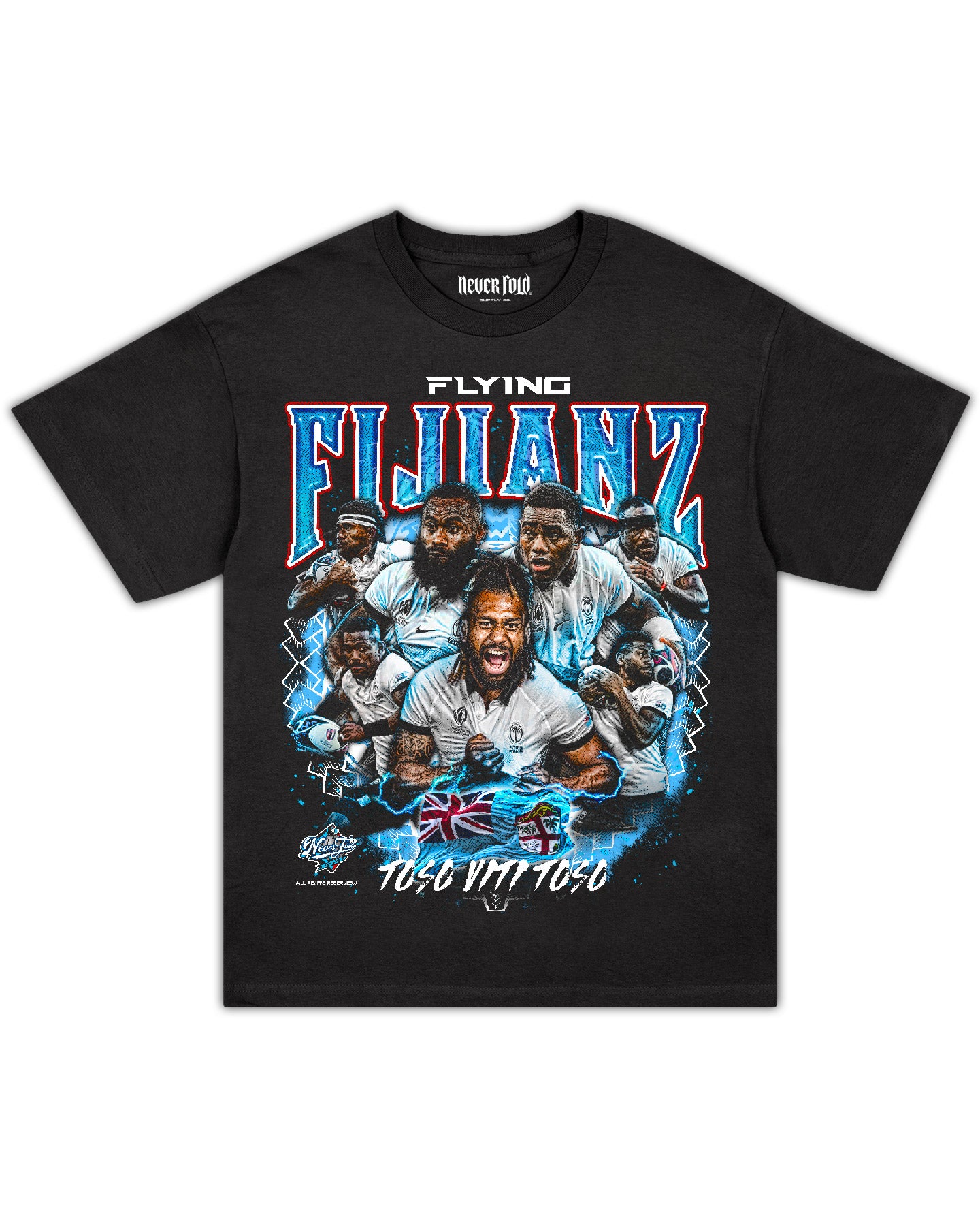 Flying Fijianz Black Tee - Vintage Bootleg