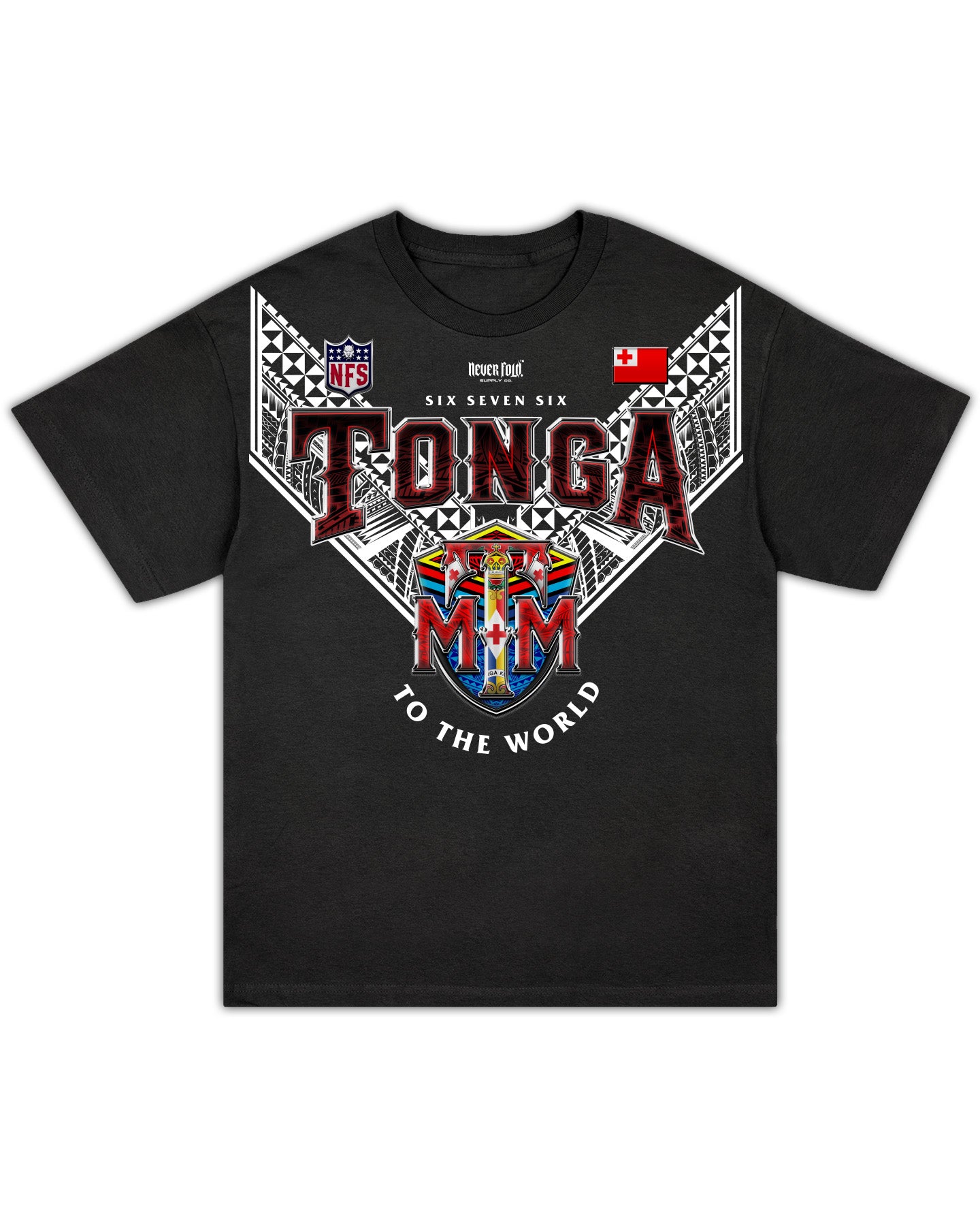 Tonga Jersey Black Tee - Vintage Bootleg