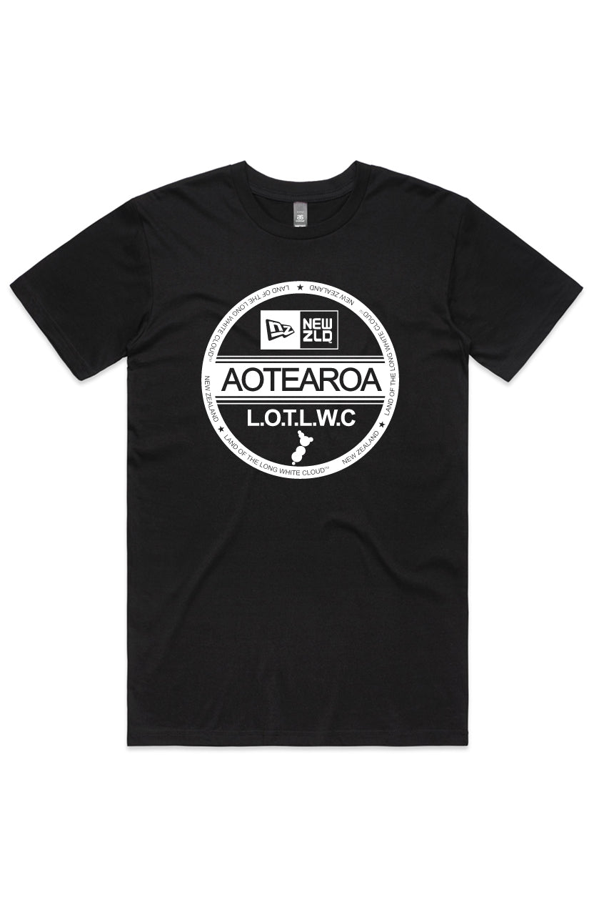 Aotearoa Patch Tee - Black - Vintage Bootleg