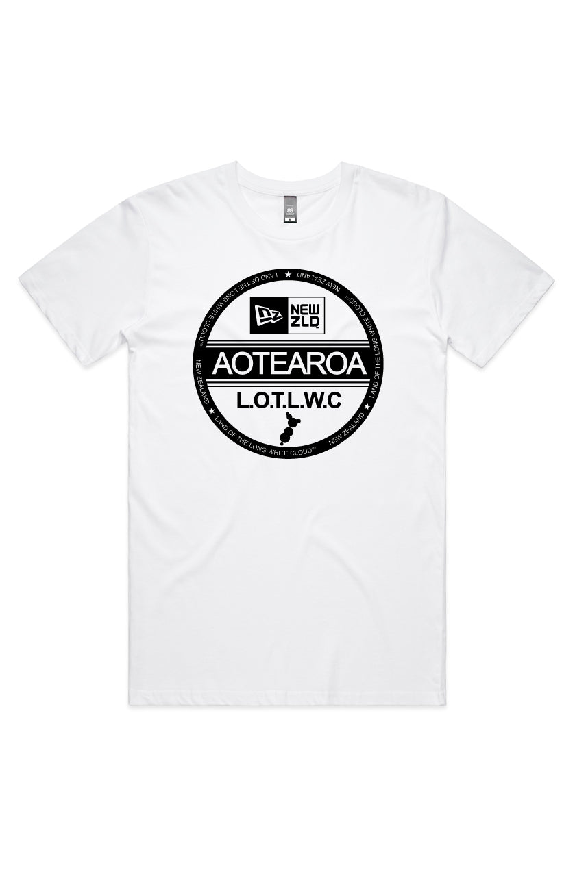 Aotearoa Patch Tee - White - Vintage Bootleg