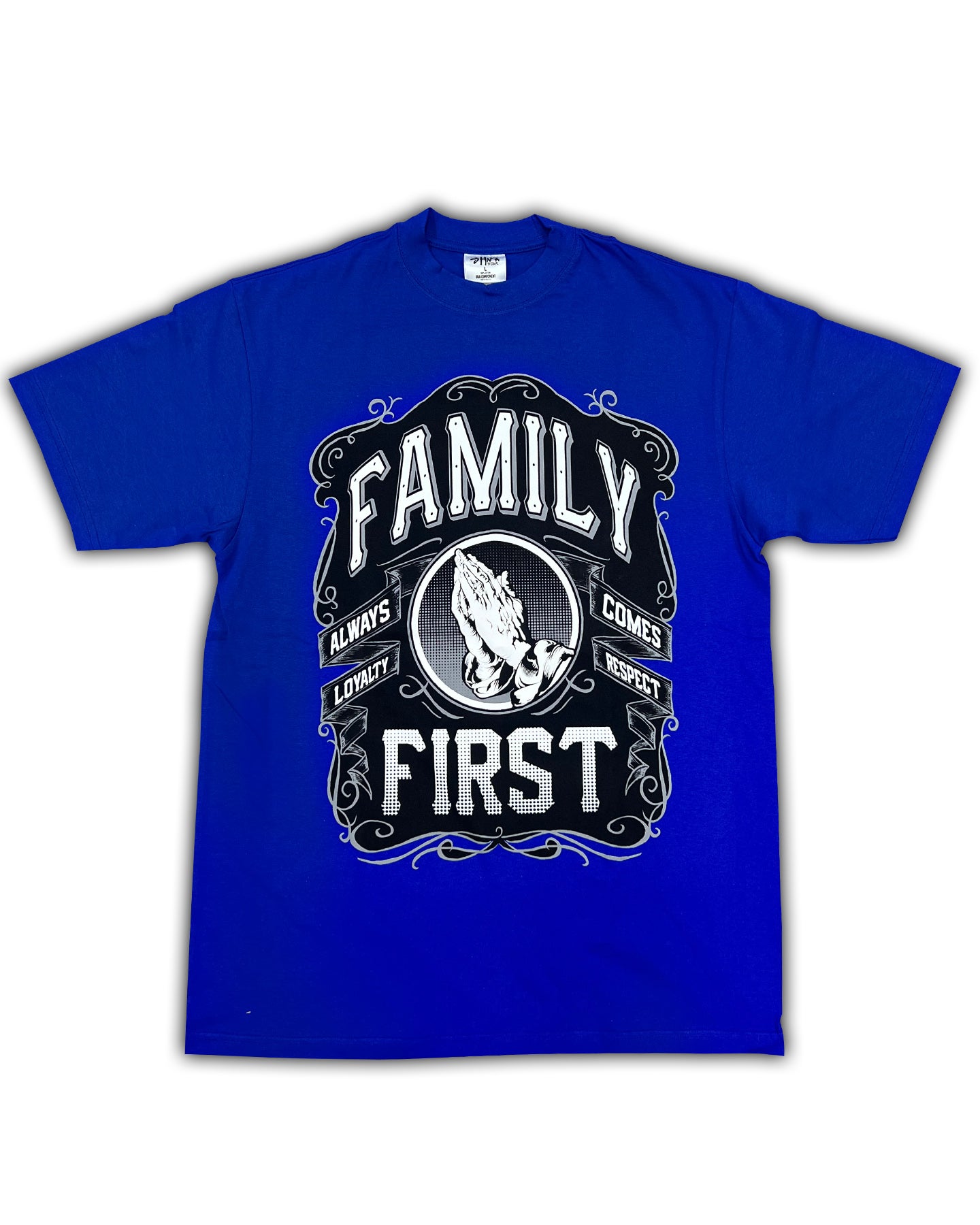 Family Praying Hands - Blue Tee - Vintage Bootleg